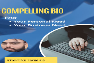 write an engaging bio for you