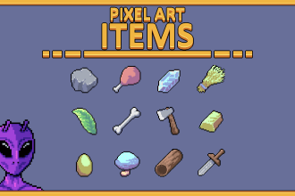 create custom pixel art game items and icons for your game