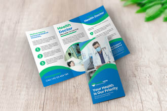 design trifold brochure, bifold, flyer, business catalog