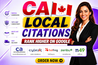 build canada local citations and business listings for local SEO