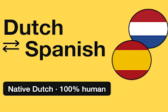 translate dutch to spanish or spanish to dutch as a native speaker