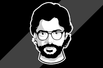 design a minimalistic flat line vector avatar in 24h