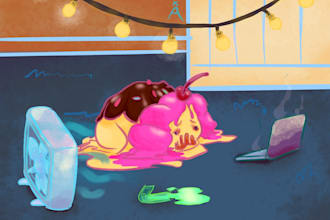 do book cover art and splash page ilustrations