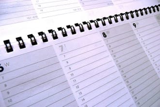 design custom monthly calendar layout with note pages