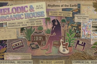 record real analog synths or guitars for organic and melodic house
