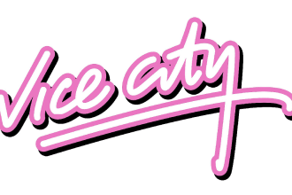 create your name or brand in gta vice city style