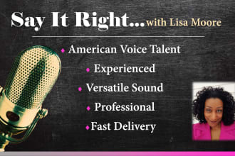 record a professional african american female voice over