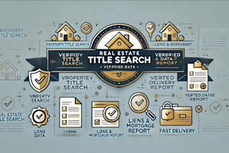 do US property searches, title report and chain of title report
