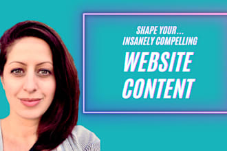 shape your landing page, bio, about us website content that converts