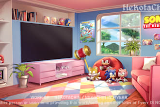 do anime style background or room for vtuber or visual novel