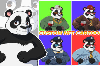 design cartoon mascot style and custom collection for nft