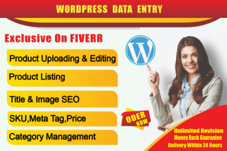 do wordpress data entry and woocommerce product listing