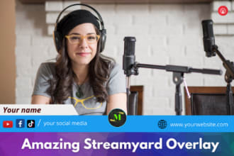 create custom streamyard overlays for your live streams