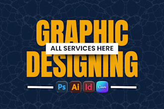 do any designing task in adobe photoshop, illustrator, canva and indesign