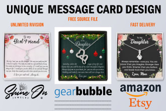 design profitable shine on jewelry message card for you