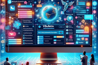 install vbulletin,mybb,phpbb forum and customize it