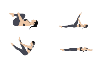 draw exercise, yoga, workout, fitness any pose illustration