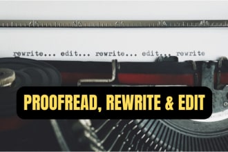 proofread, edit or rewrite blog, articles or content