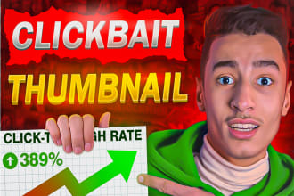 create amazing clickbait youtube thumbnail in 2 hours