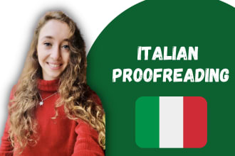 edit and proofread any italian text