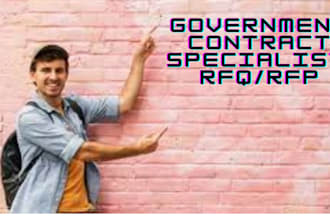 write proposal for rfp, rfi, rfq, sam government contract