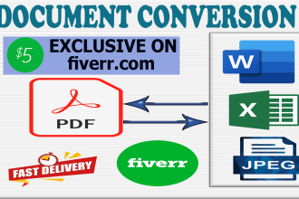 convert pdf to word, excel and others files