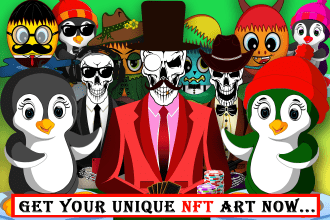design 10k unique nft arts with metadata