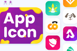 design modern app icon logo with two concepts