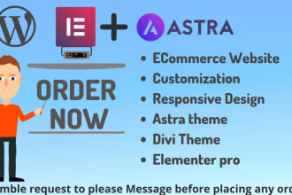 be your wordpress developer using astra theme ocean wp elementor pro