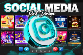 design modern social media posts, banner ads for instagram, facebook or linkedin