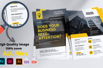 do informative flyer, brochure, bookcover design