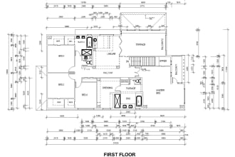 draw architectural 2d floor plans in autocad