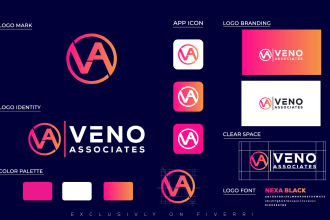 create trendy minimalist business logo and brand style guides