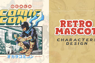 create vintage character or mascot logo for you