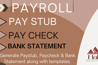 do paystub check stub pay slip bank statement payroll