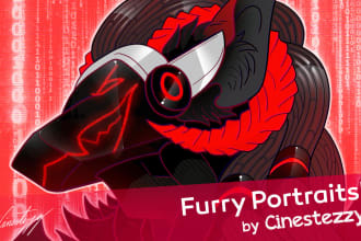 draw a furry portrait for you