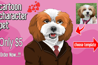 draw your pet to cute cartoon characters