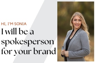 test, photograph and be a spokesperson for your product