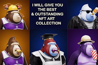 design custom 2d or 3d nft art collection