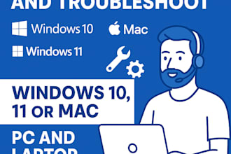 remotely fix and troubleshoot windows 10, 11 or mac PC and laptop issues
