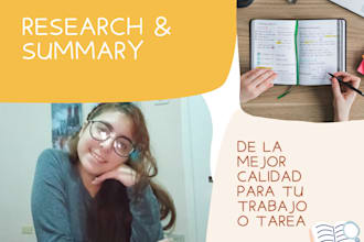 do an excelent spanish research and summary for you