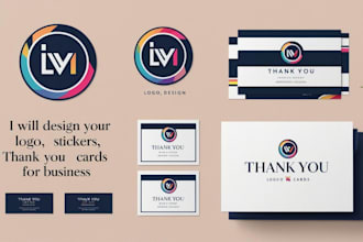 design your logo, stickers, thank you cards for business