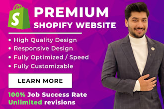 setup your shopify store or shopify landing page