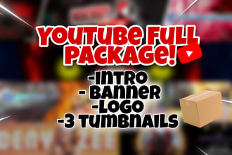 design a full package to makeover your youtube channel