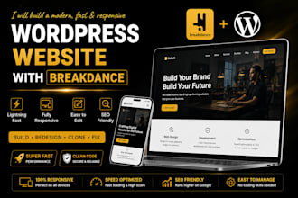 build a professional custom wordpress website with breakdance