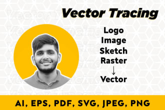 do vector tracing, image to vector, redraw logo, raster cleanup