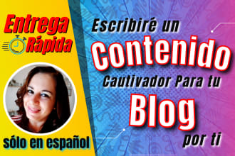 write a captivating blog content for you in spanish