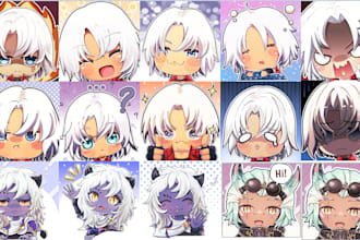 design a cute discord telegram social stickers