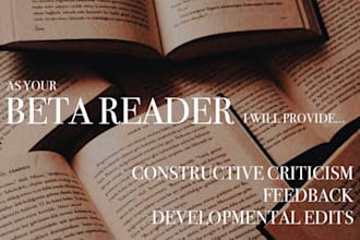 beta read, alpha read, or edit your work
