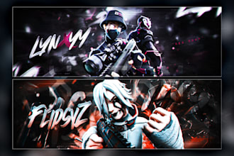 create gaming banners for youtube and twitter